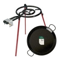 Panela para paella com difusor e panela para paella em aço esmaltado de 46 cm