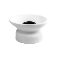 Castiçal de cerâmica branco 9 x 5 cm - Dcasa