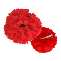 Cravo vermelho com clip - 48 pcs.