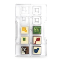 Molde modular para molduras de chocolate 20 x 12 cm - Decora - 10 cavidades