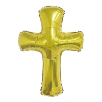 Balão cruz dourada 61 x 87 cm