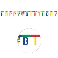 Grinalda de Lego Happy Birthday de 2,13 m