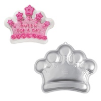 Molde de coroa de princesa em alumínio anodizado 33 x 24,5 cm - Wilton