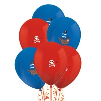 Balões de Látex Pirata da Ilha do Tesouro de 28 cm - Procos - 6 unidades