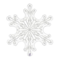 Balão de floco de neve branco de 97 cm - Grabo