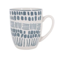 Caneca de 350 ml com padrão azul-cinzento