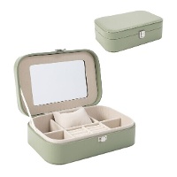 Porta-joias verde de 22 x 14,5 x 7 cm