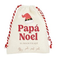 Saco de presente de 15 x 12 x 1 cm do Papai Noel - 1 unidade