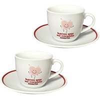 Chávena de café Coração 100 ml - 2 unidades