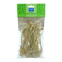 Espetos de bambu de 12 cm com pega em arco - 100 unidades