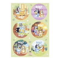 Discos comestíveis de oblata Bluey e Bingo Zero de 5,8 cm