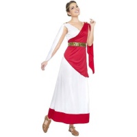 Traje Romano Vermelho para Mulheres