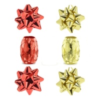 Laço de fita com estrelas para prendas - 3 unid.