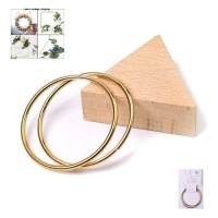 Anel de metal dourado 6 cm - 2 unidades