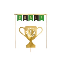 Topo de bolo de futebol - 2 unidades