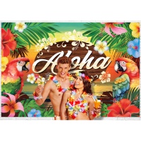 Mural de decoração em tecido havaiano 2,20 x 1,50 m
