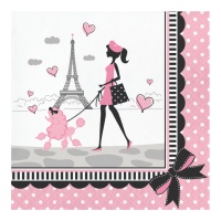 Guardanapos de Paris 16,5 x 16,5 cm - 18 pcs.