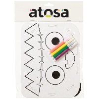 Cesta para colorir de zumbi de 20 x 15 cm