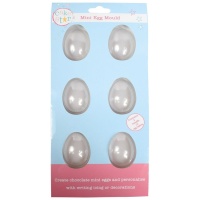 Molde de ovo de chocolate 3,5 x 4,8 cm - Cake Star - 2 unidades de 6 cavidades