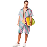 Fantasia de surfista listrada para homem