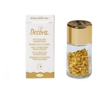 Flocos comestíveis em ouro 23 quilates 0,125 g - Decora