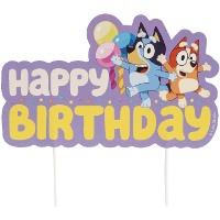 Topper para bolo Happy Birthday Bluey - Dekora