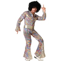 Fantasia de estilo discoteca multicolor para homem