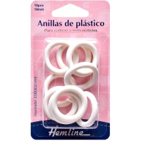 Anéis de plástico de 1,9 cm - Hemline - 10 unidades