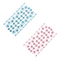 Autocolantes 3D com formas coloridas de círculos e losangos