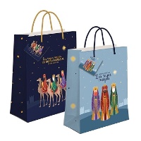 Saco para presentes de 14 x 11,5 x 6,7 cm dos Reis Magos majestosos - 1 unidade