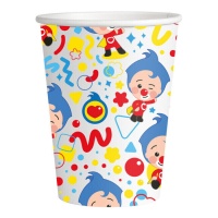 Copos Plim Plim Palhaço 250 ml - 8 unidades
