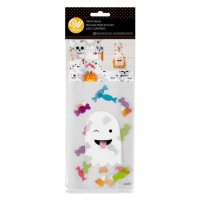 Saco transparente de fantasmas Emoji de 10 x 5 x 24 cm - Wilton - 20 unidades
