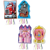 Piñata com desenhos sortidos 47 x 33 cm - 1 unidade