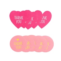 Autocolantes com mensagem de agradecimento - 12 pcs.