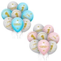 Balões de Látex Meu Primeiro Aniversário - 8 unidades