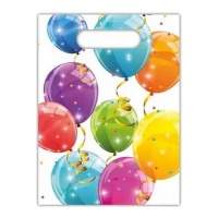 Saco de rebuçados com balões brilhantes - 6 unidades