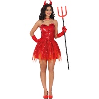 Fantasia de diabla sexy para senhora