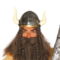 Capacete de viking com chifres