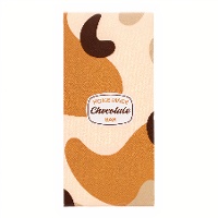 Caixa para tablete de chocolate brown waves de 16 x 7,5 x 2,5 cm - 5 unidades