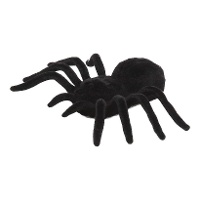 Aranha de 7,5 x 5 cm preta macia - 2 unidades