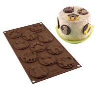 Molde de silicone para cães de chocolate 17 x 29,5 cm - Silikomart - 11 cavidades