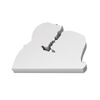 Figura de esferovite de silhueta de casal a beijar de 37 x 39,5 cm