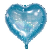Balão Coração Galáctico Aqua 61cm - Festa Conver