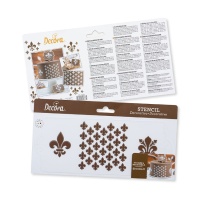 Stencil flor de lis 10 x 25 cm - Decorar