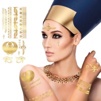 Tatuagens temporárias douradas egípcias
