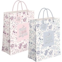 Bolsa para presente de 14 x 11,5 x 6,7 cm Mamãe Flores - 1 unidade