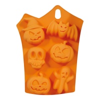 Molde para biscoitos com figuras assustadoras 23 x 15 cm - 6 cavidades