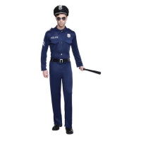 Traje de Polícia Urbana com boné para homem