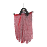 Boneca com olhos vermelhos pendente - 60 cm