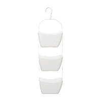 Organizador para ducha com gancho 22 x 17 x 13 cm - 3 unidades